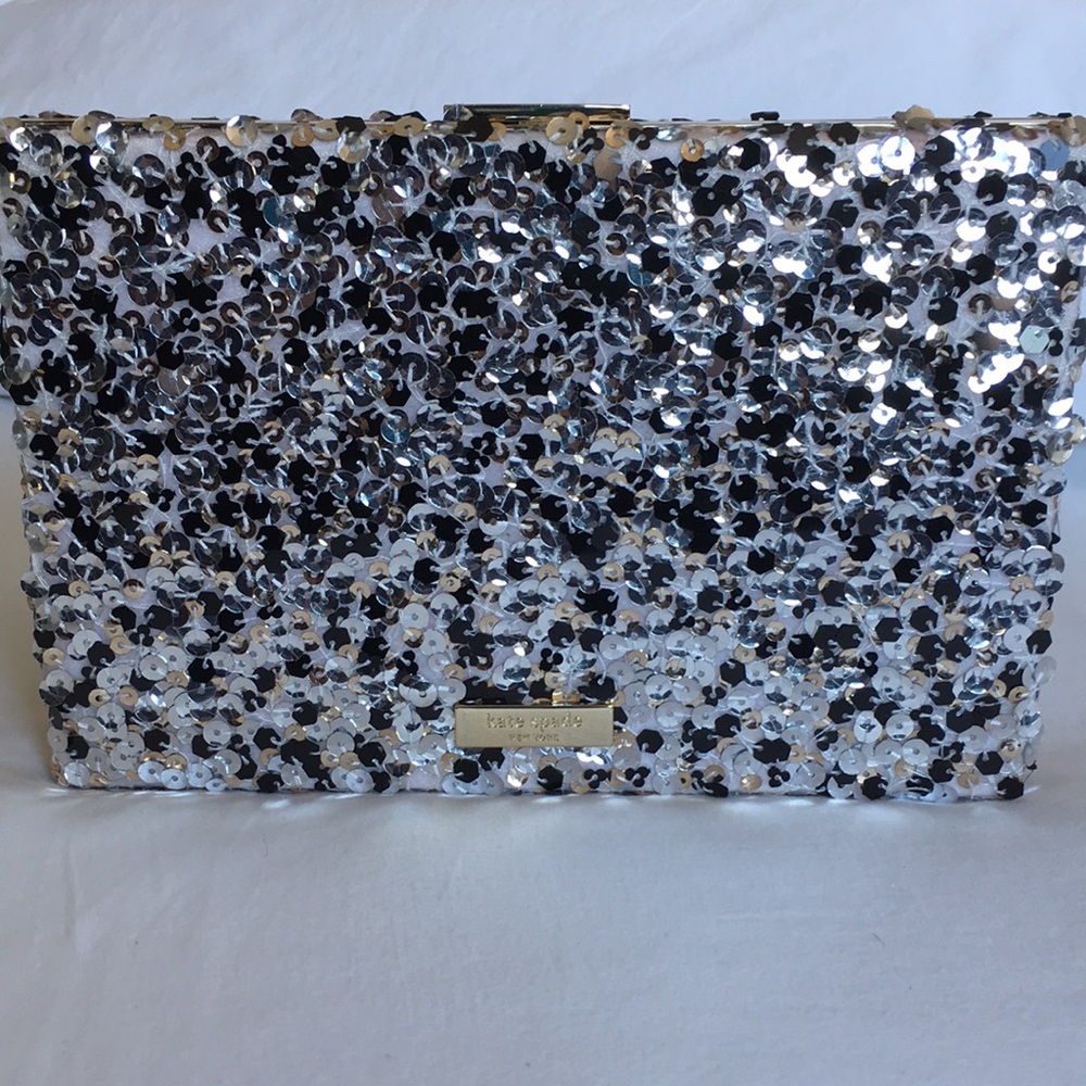 NWOT Kate Spade Emanuelle Blush Sequin Clutch